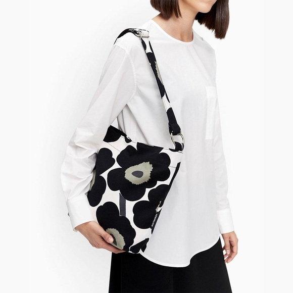 NWT Marimekko Unikko Blue / Peach Venni Bag - Picture 8 of 10